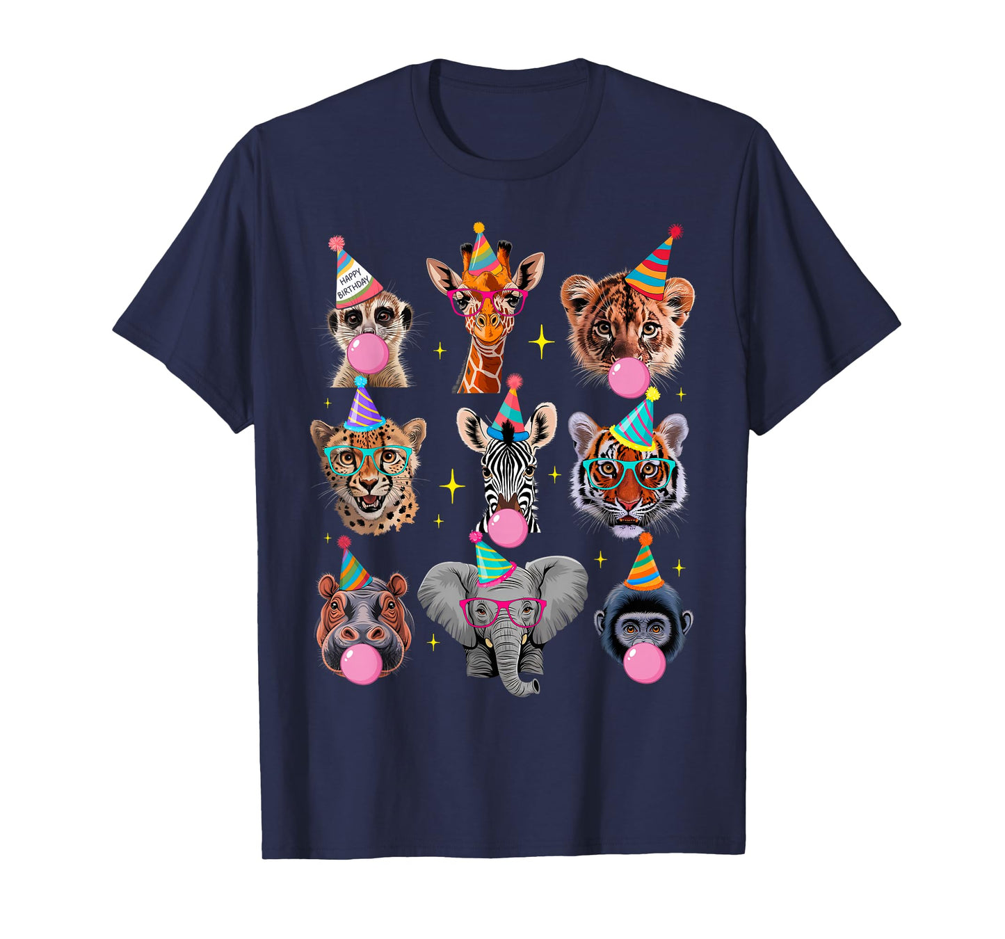 Zoo Animals Wildlife Safari Jungle Birthday Party Kids Cute T-Shirt