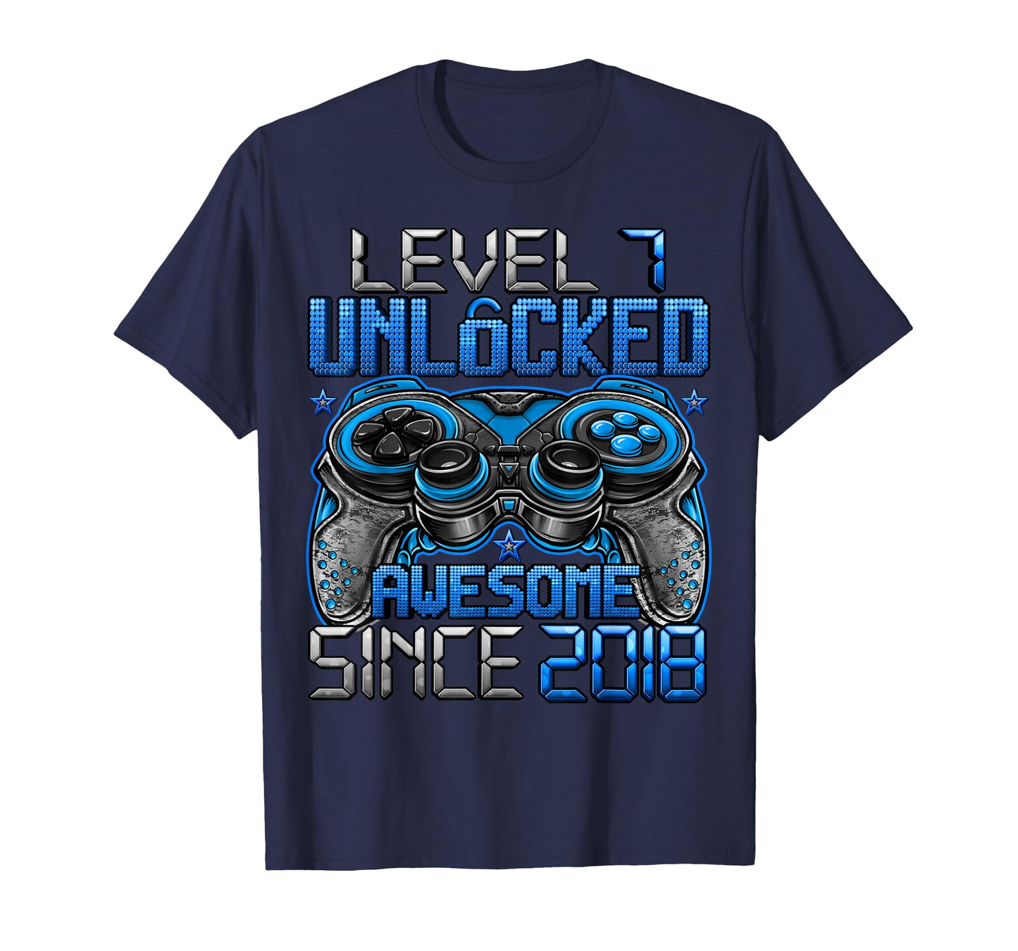 Level 7 Unlocked 7 Year Old Gifts For Boys 7th Birthday Boy T-Shirt