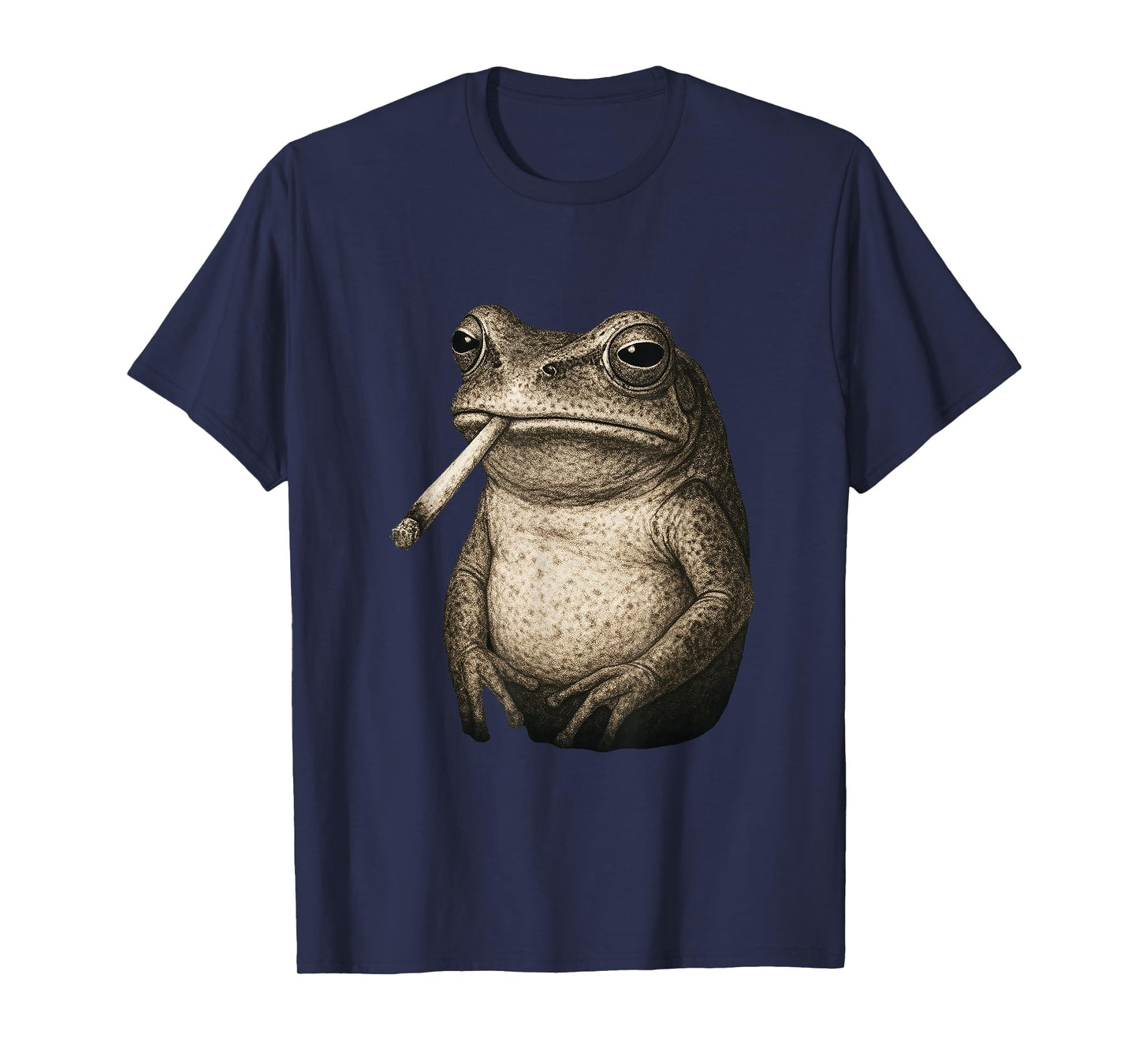 Funny Smoking Frog Cigarette Gen Z Meme Toad Graphic T-Shirt