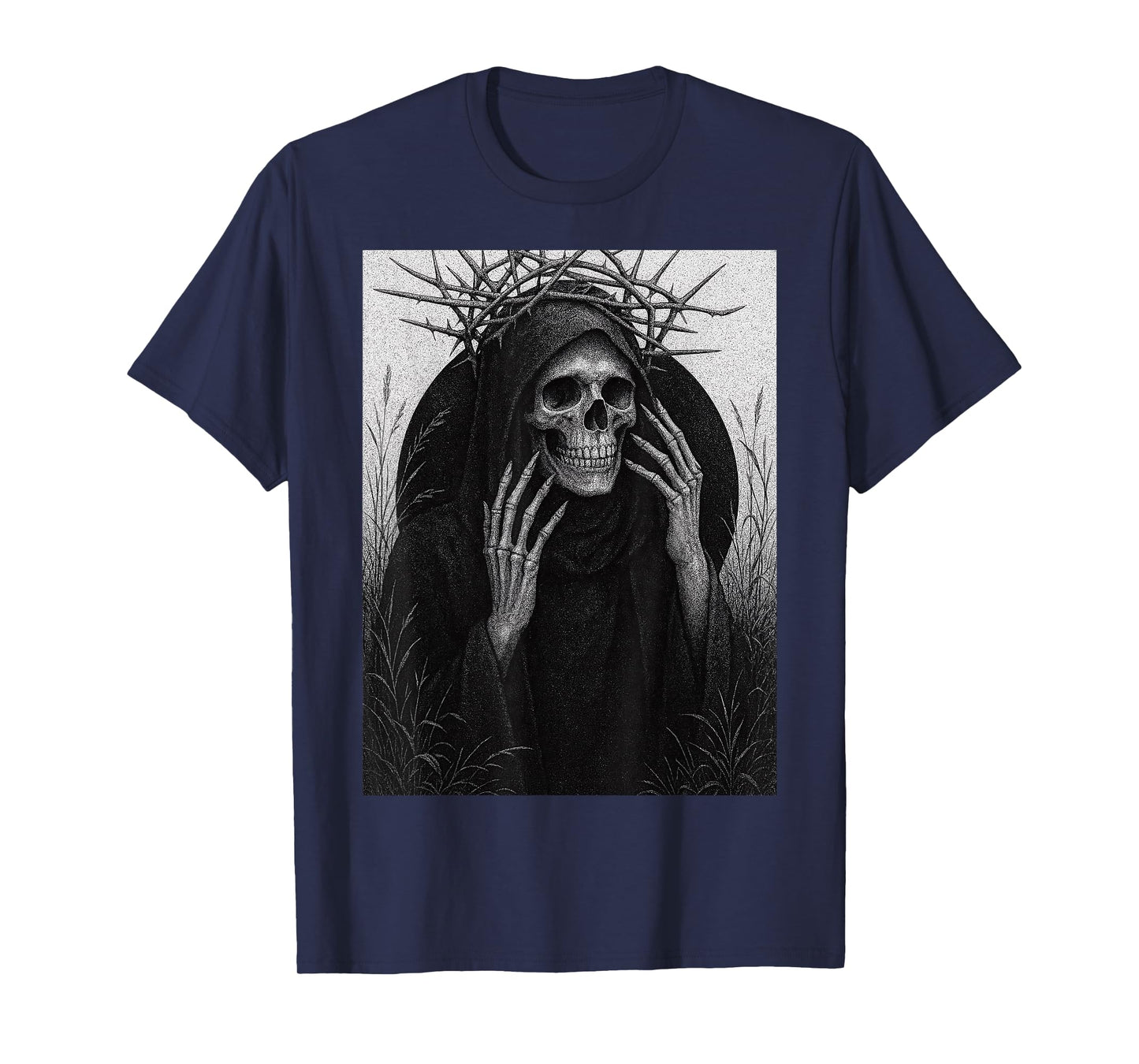 Occult Goth Black Metal Reaper Death Macabre Gothic Dark Art T-Shirt