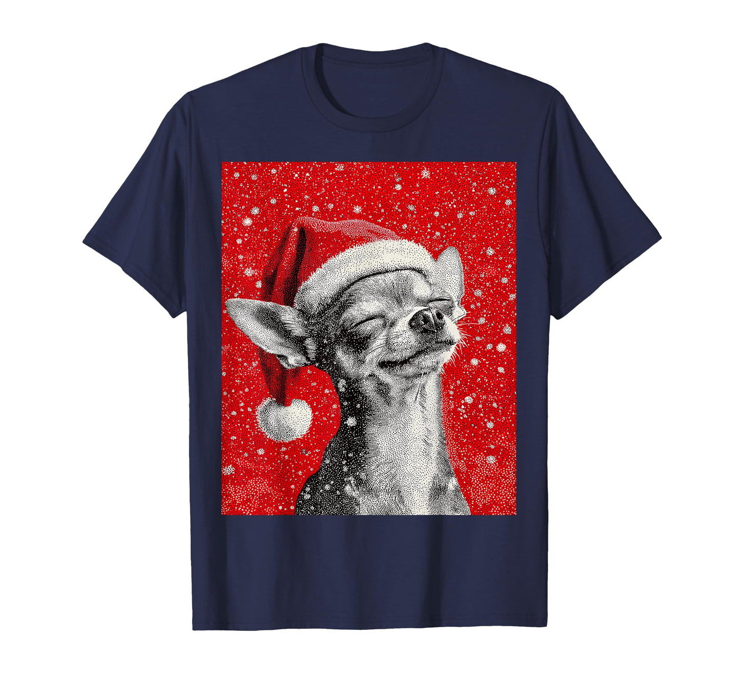 Christmas Chihuahua Red T-Shirt