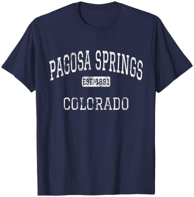 Pagosa Springs Colorado CO Vintage T-Shirt - T-Shirt | Navy