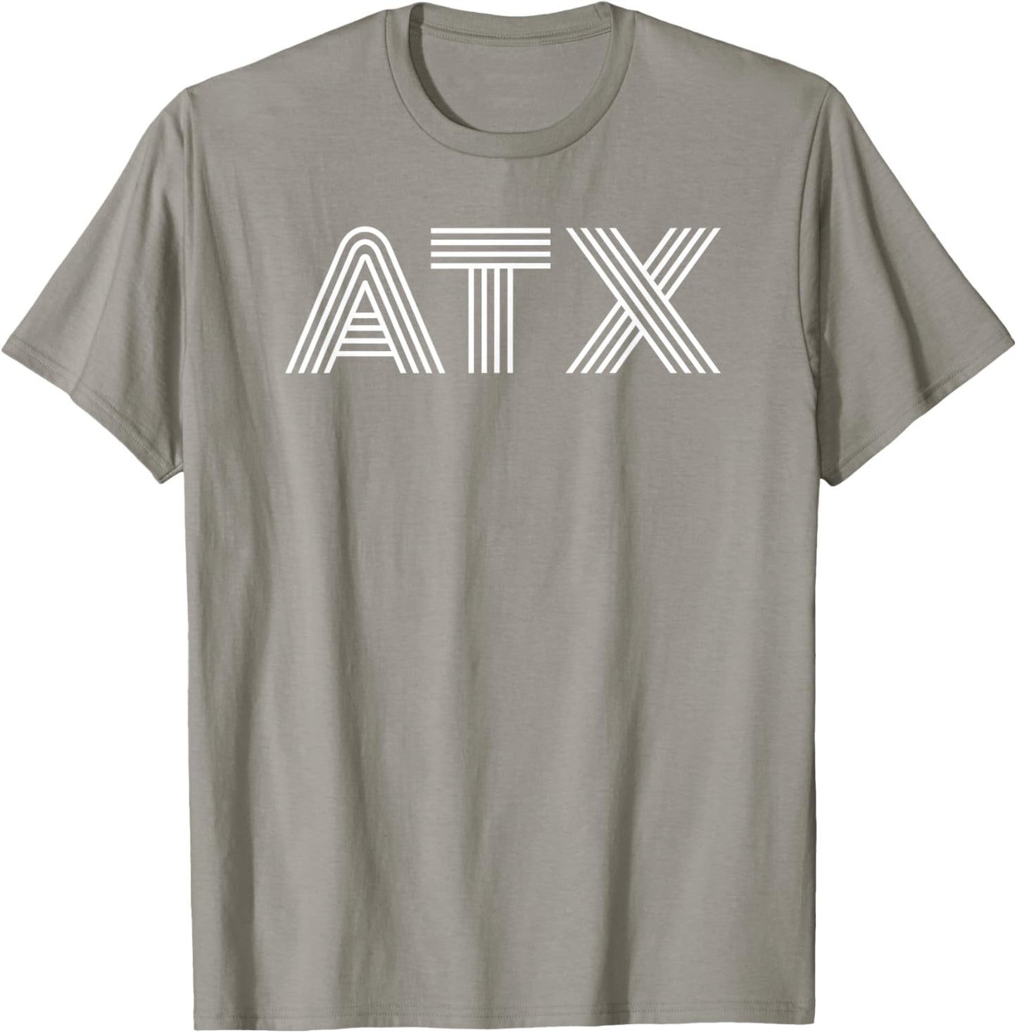 ATX / Austin TX Retro Design In White T-Shirt - T-Shirt | Sand