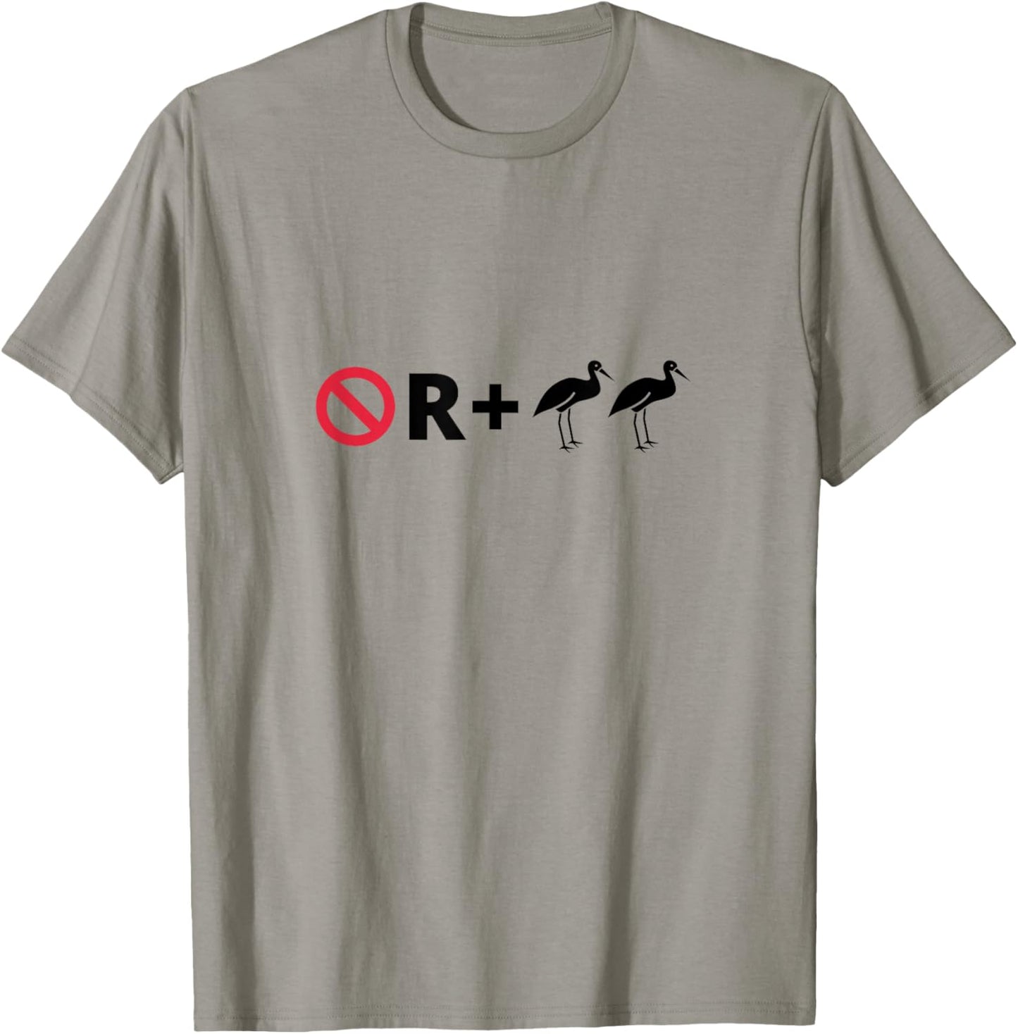 No R + Egrets Funny Pictogram Puzzle Pictograph Humor T-Shirt - T-Shirt | Sand