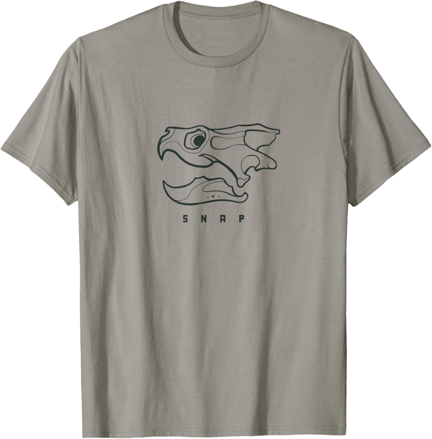 Common snapping turtle skull, side view. For reptiles lovers T-Shirt - T-Shirt | Sand