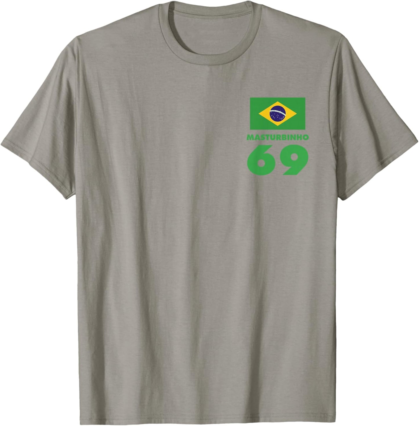 Masturbinho 69 Brazil Drinking Fun Ibiza Party Soccer Design T-Shirt - T-Shirt | Sand