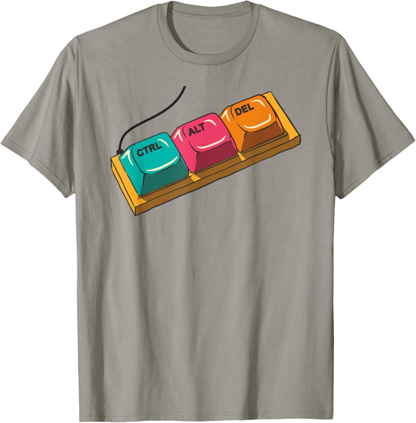 azDesigns Funny Nerd Technics IT Computer Ctrl Alt Delete I CTRL ALT DEL T-Shirt - T-Shirt | Sand