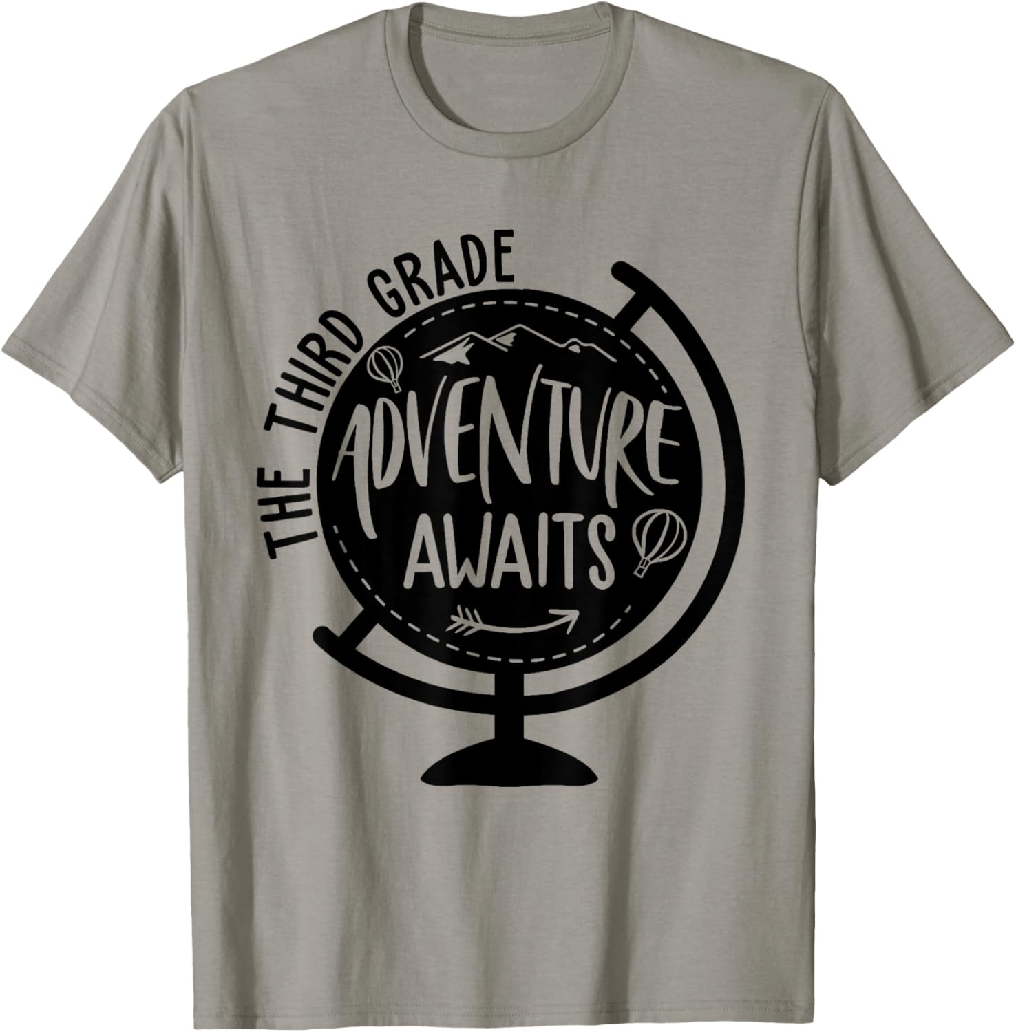 Adventure Awaits 3rd Grade Funny Back To School Third Grade T-Shirt - T-Shirt | Sand
