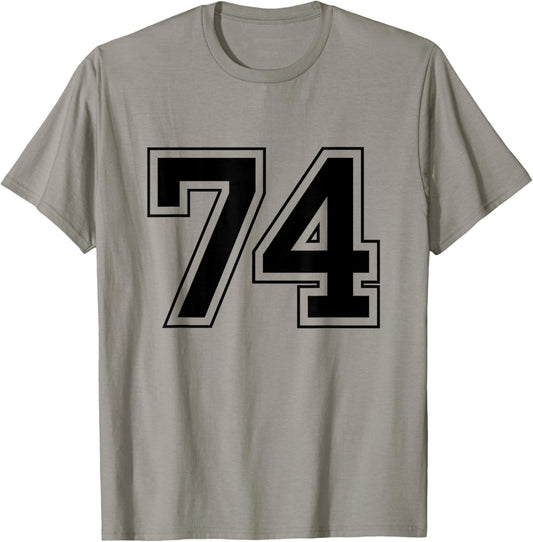 Number 74 T-Shirt - T-Shirt | Sand