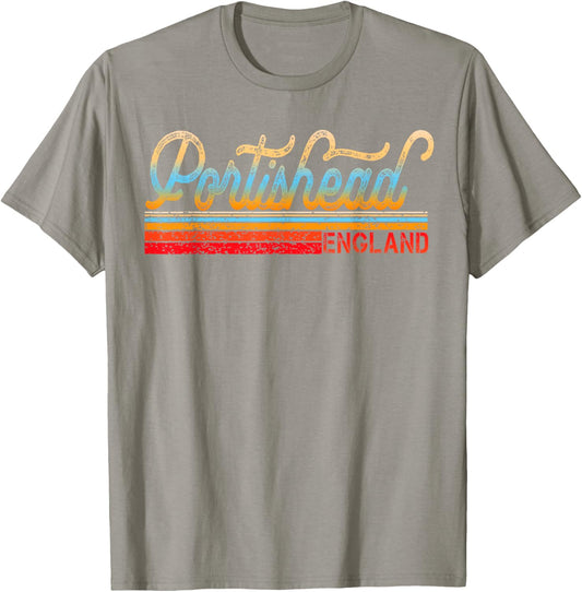 Retro Vintage Portishead Vintage 80s Styl Portishead England T-Shirt - T-Shirt | Sand