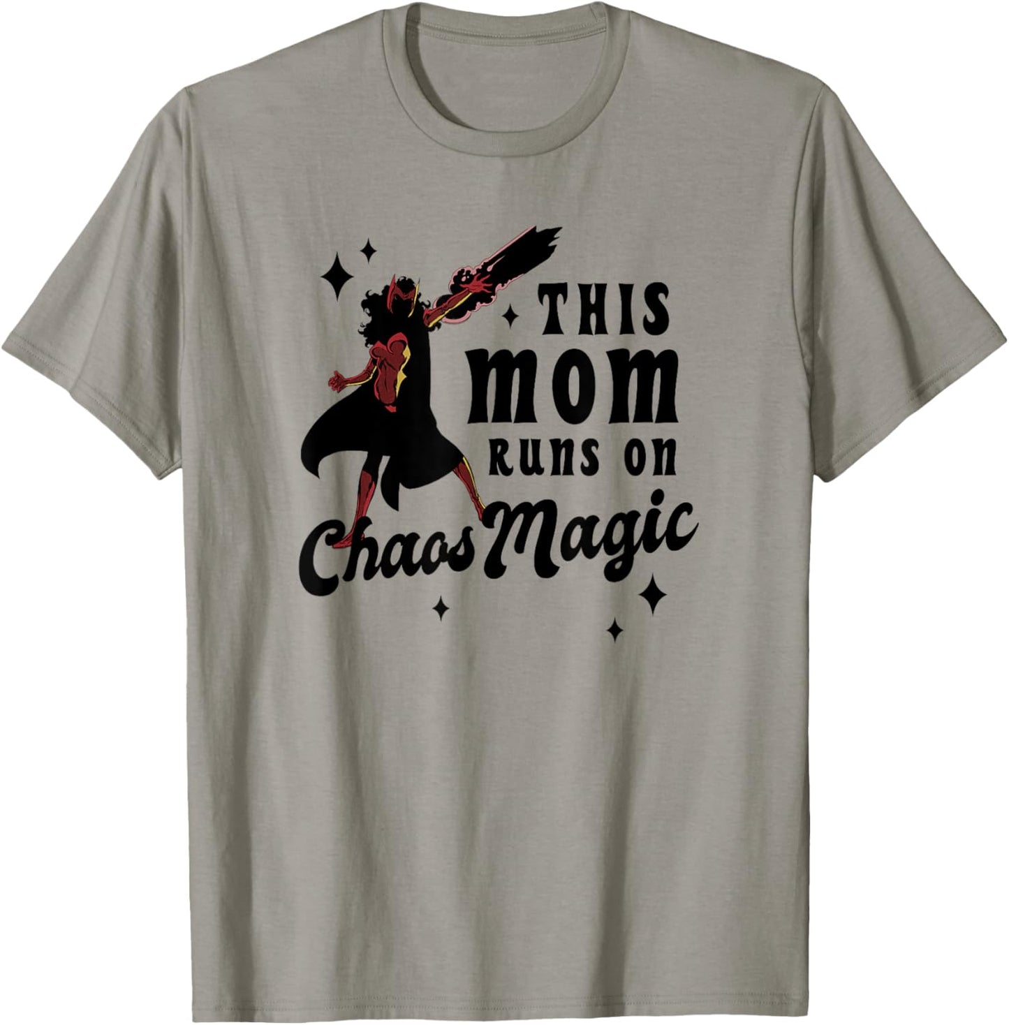 Marvel Mother's Day Scarlet Witch Mom Magic Chest Text Logo T-Shirt - T-Shirt | Sand