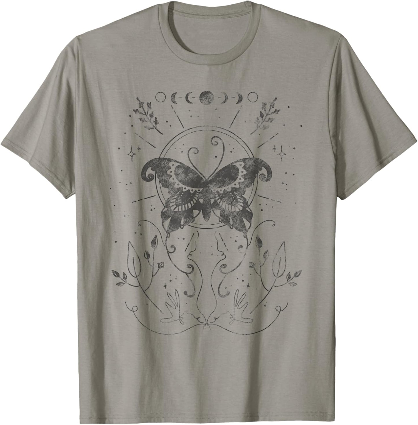 Light Academia Aesthetic Clothing Teen Girls Woman Luna Moth T-Shirt - T-Shirt | Sand