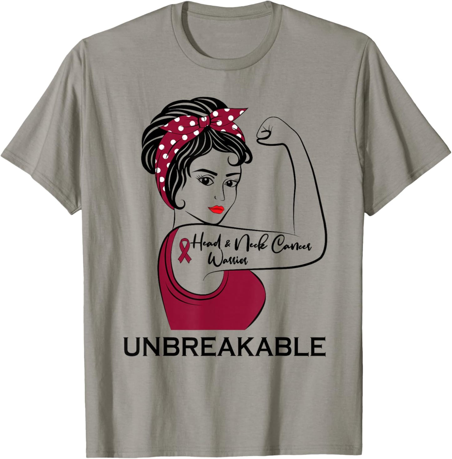 Head and Neck Cancer Warrior Unbreakable Awareness T-Shirt - T-Shirt | Sand