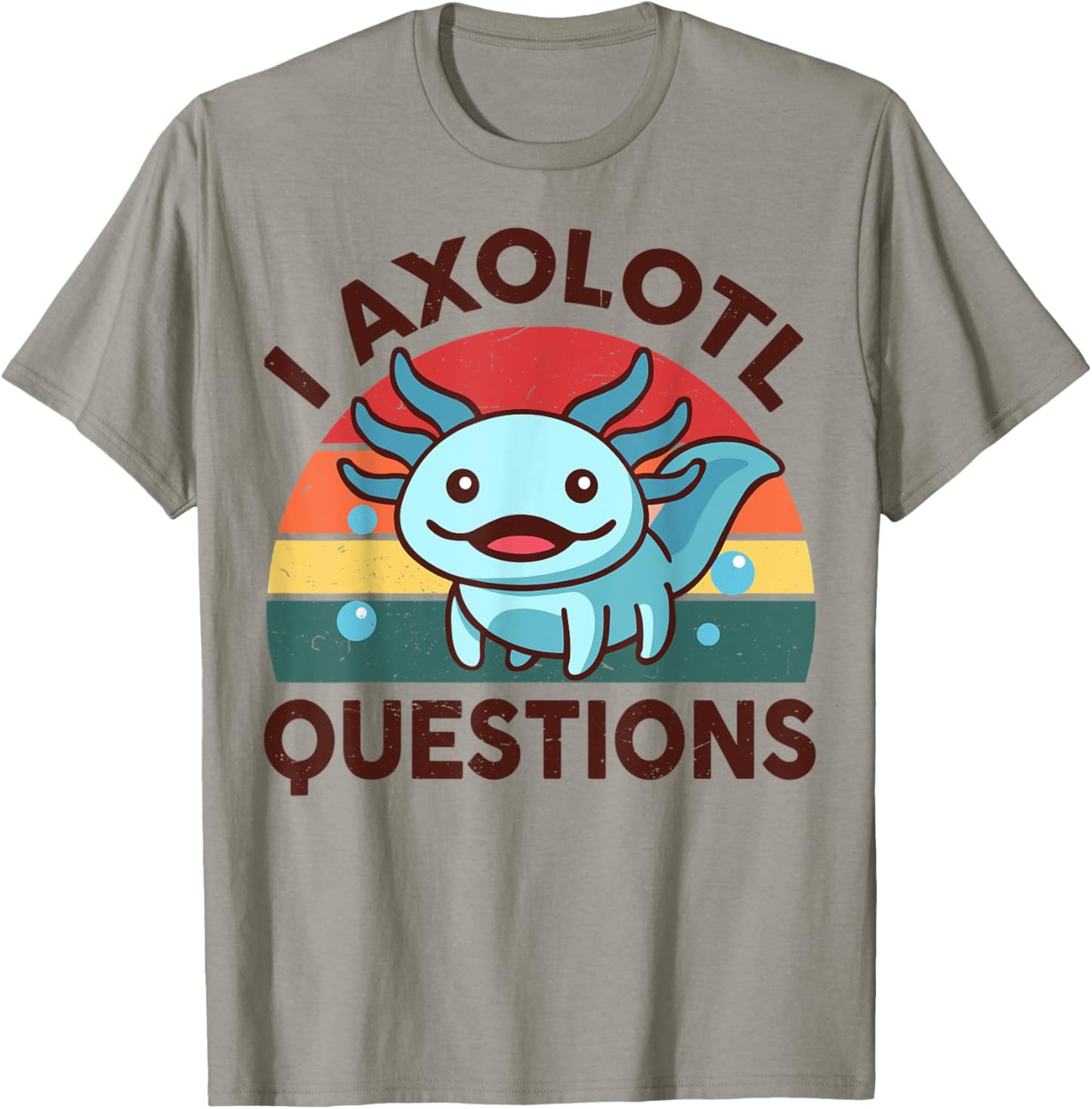 I Axolotl Questions Salamander Kids Youth Boy Cute Axolotl T-Shirt - T-Shirt | Sand