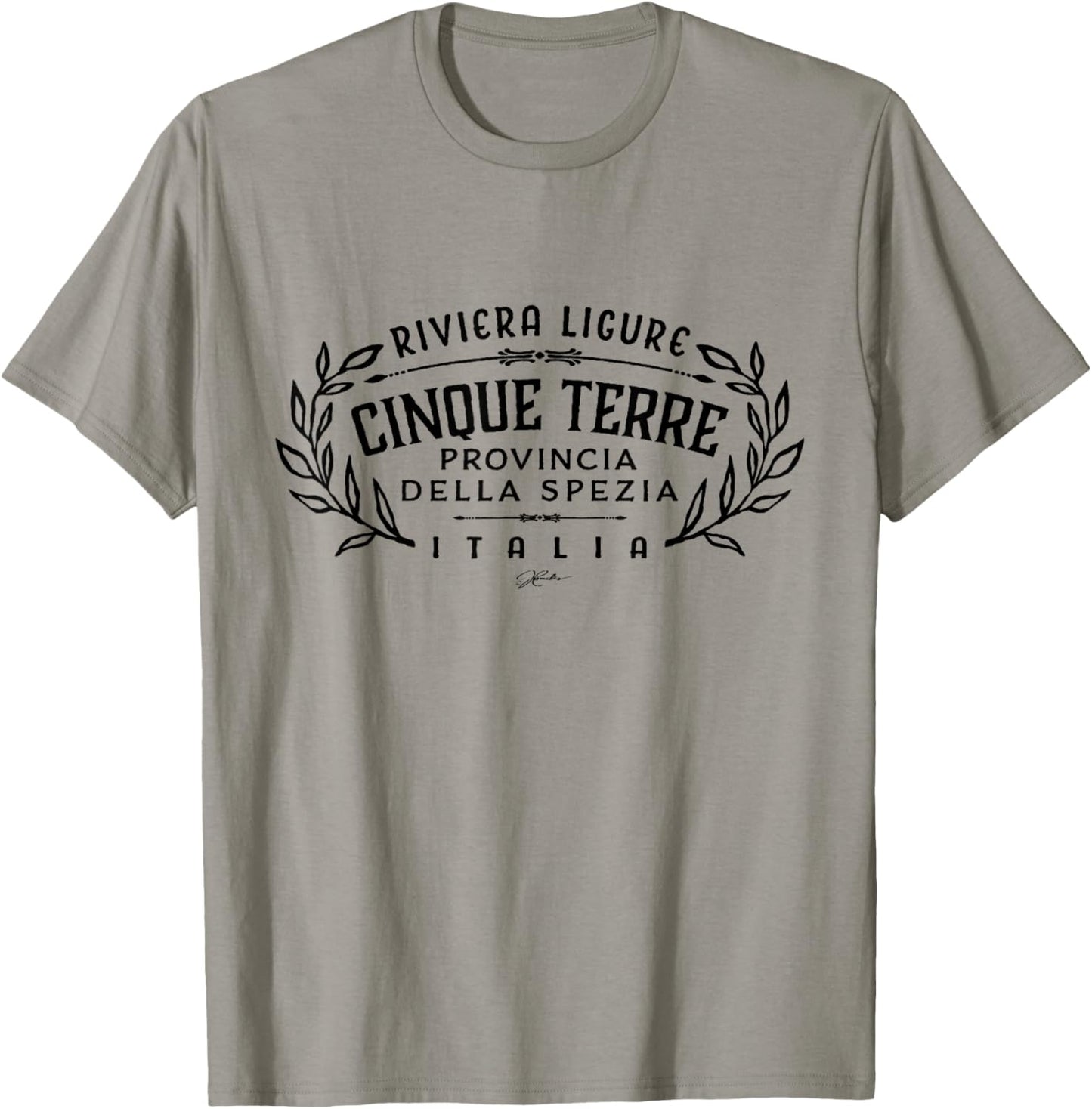 JCombs: Cinque Terre, Italy, Retro T-Shirt - T-Shirt | Sand