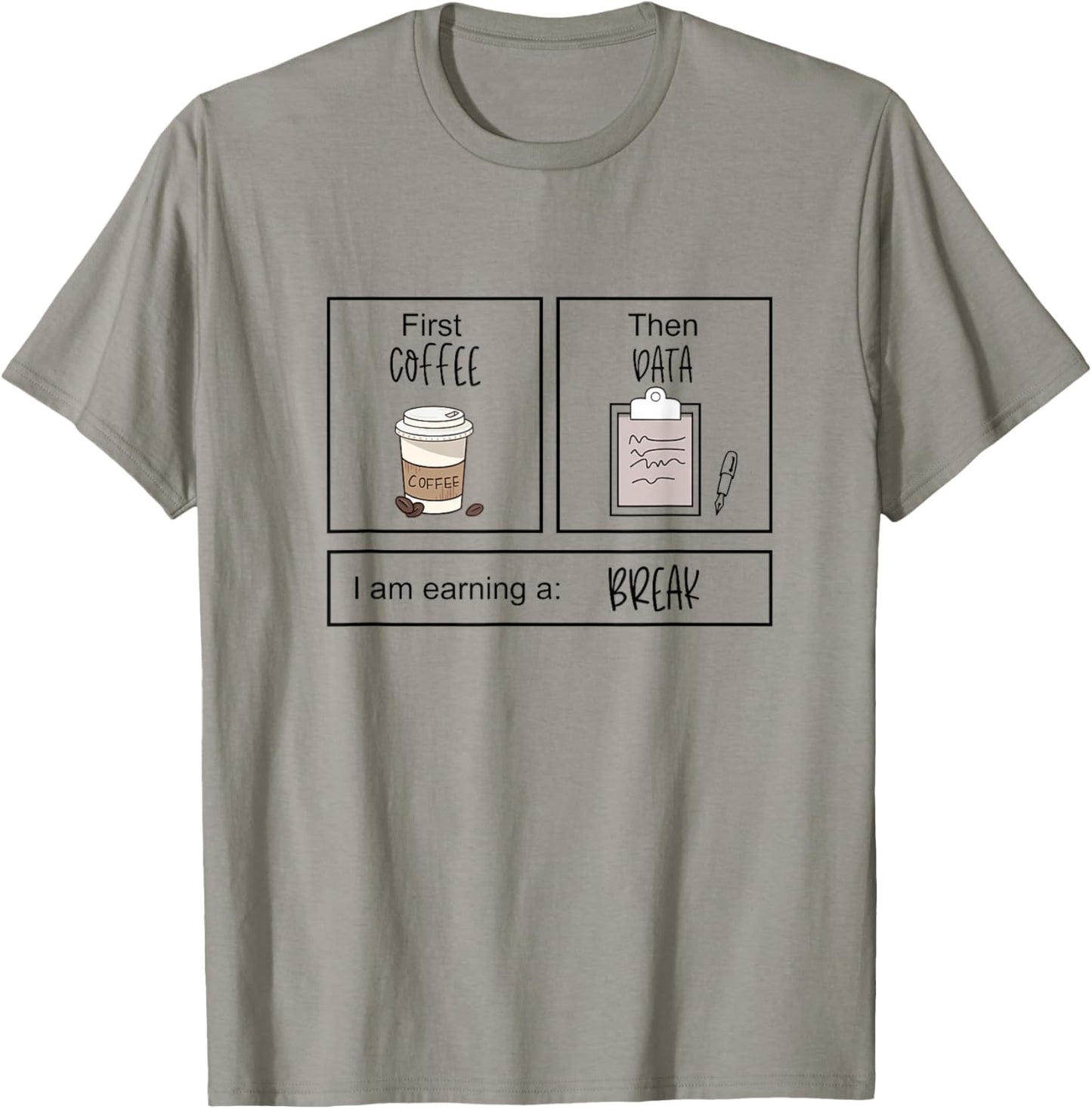 First Coffee Then IEP Teacher SPED Teacher Coffee Lover Gift Small T-Shirt - T-Shirt | Sand