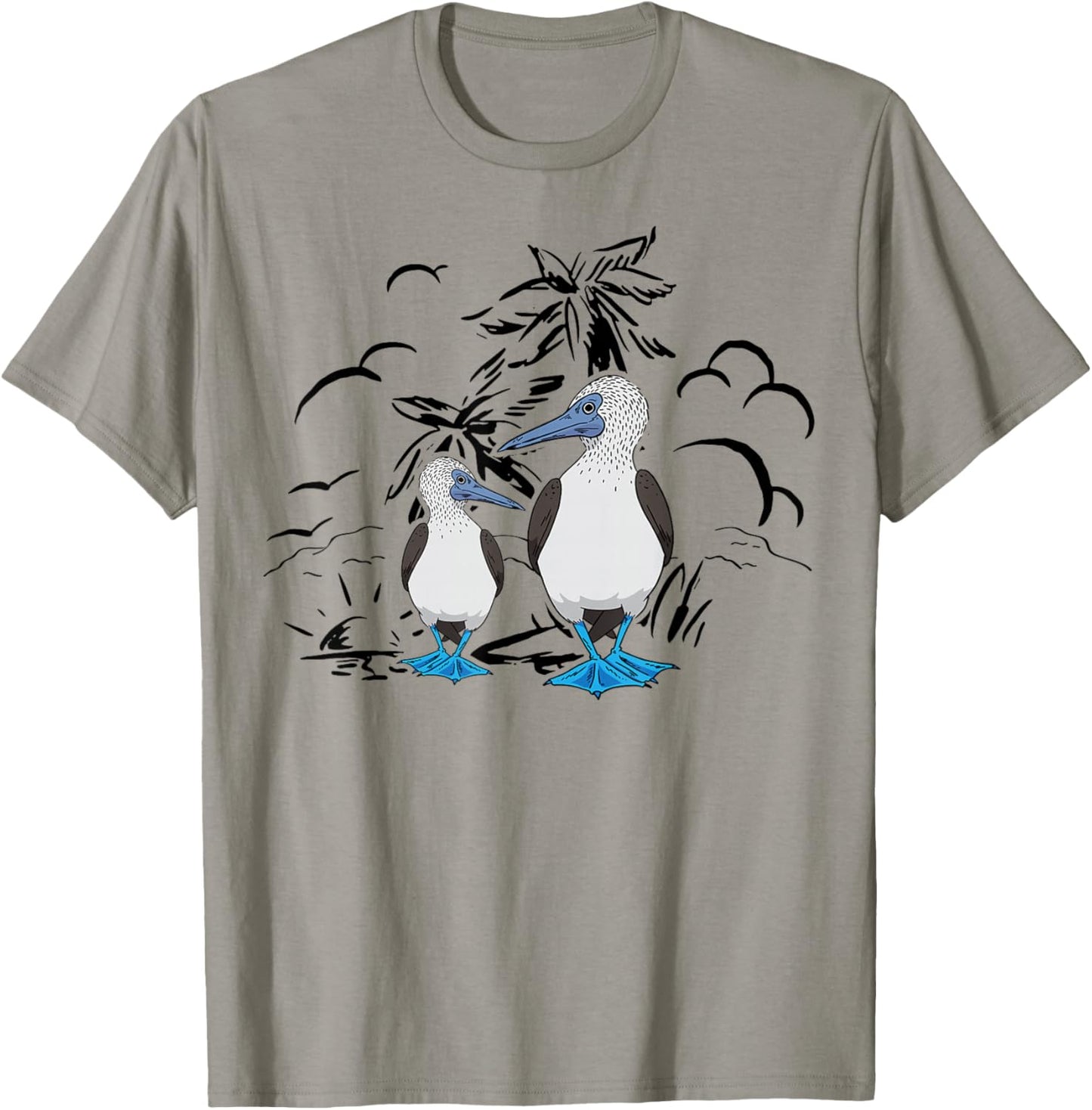 Seabirds Blue-footed Booby Bird Galapagos Islands T-Shirt - T-Shirt | Sand