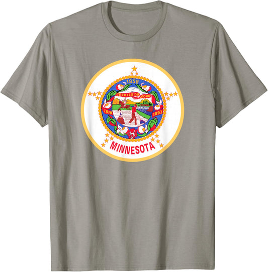 Minnesota State Flag T-Shirt - T-Shirt | Sand