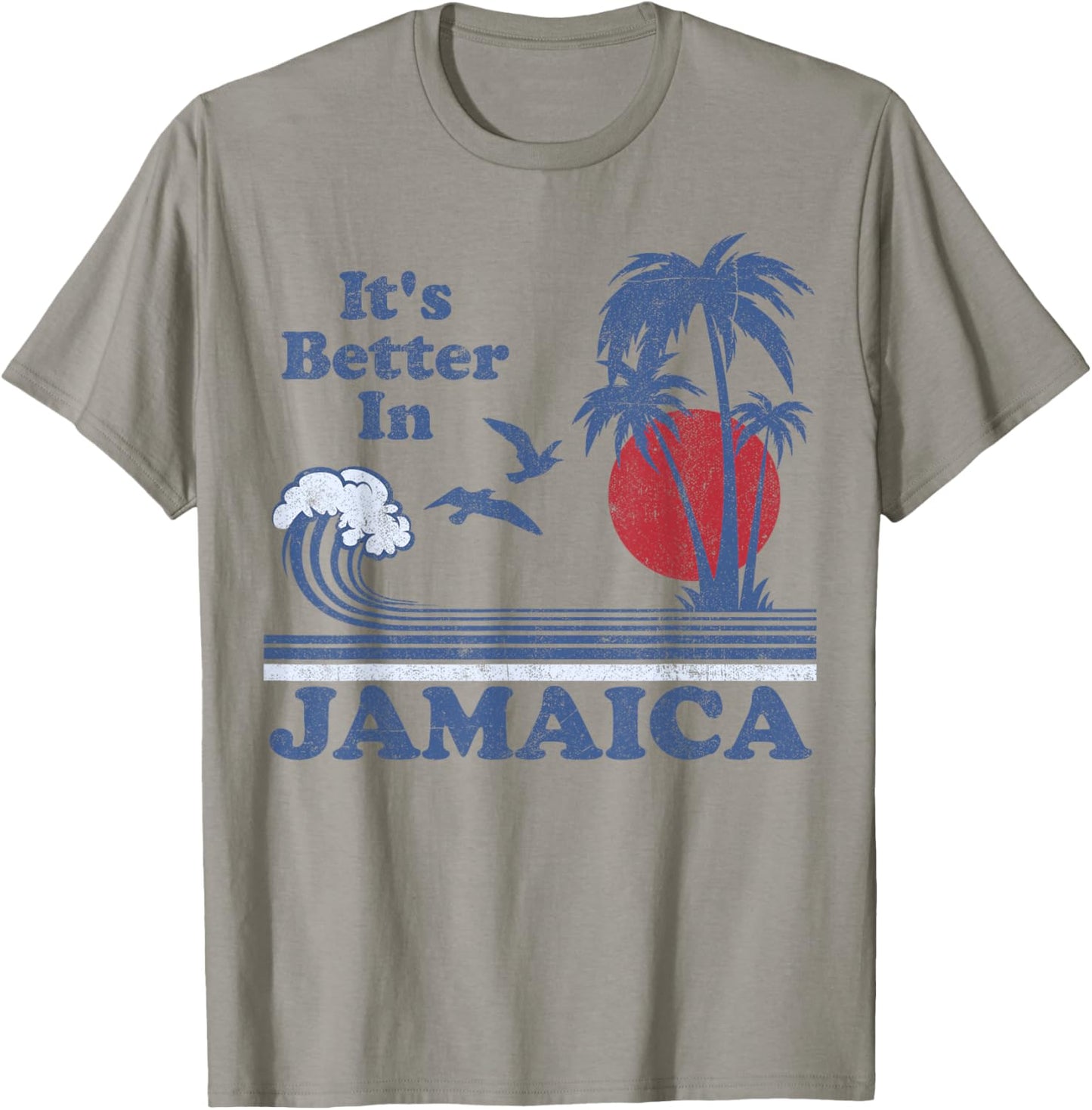 It's Better In Jamaica Jamaican Beach Retro Vintage 80's 70s T-Shirt - T-Shirt | Sand