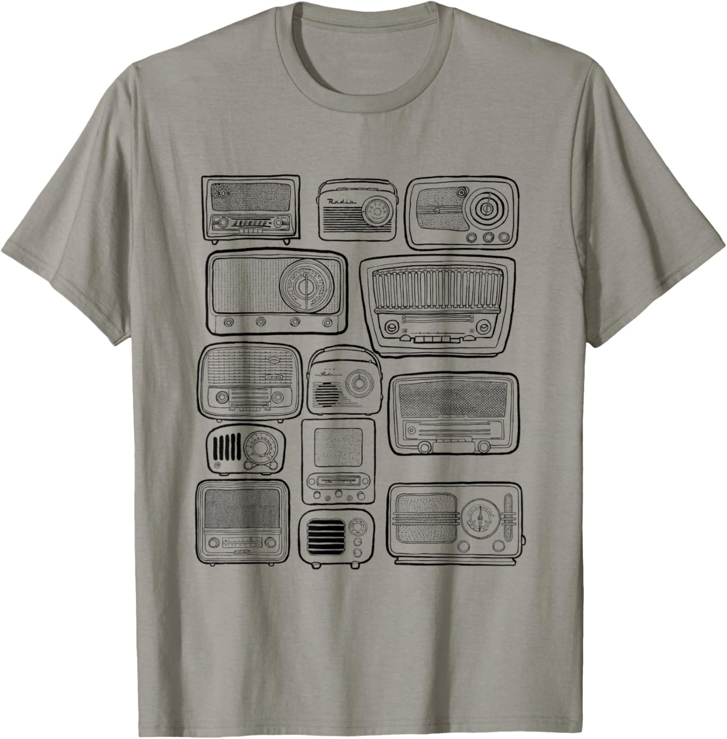 Retro Radios T-Shirt - T-Shirt | Sand