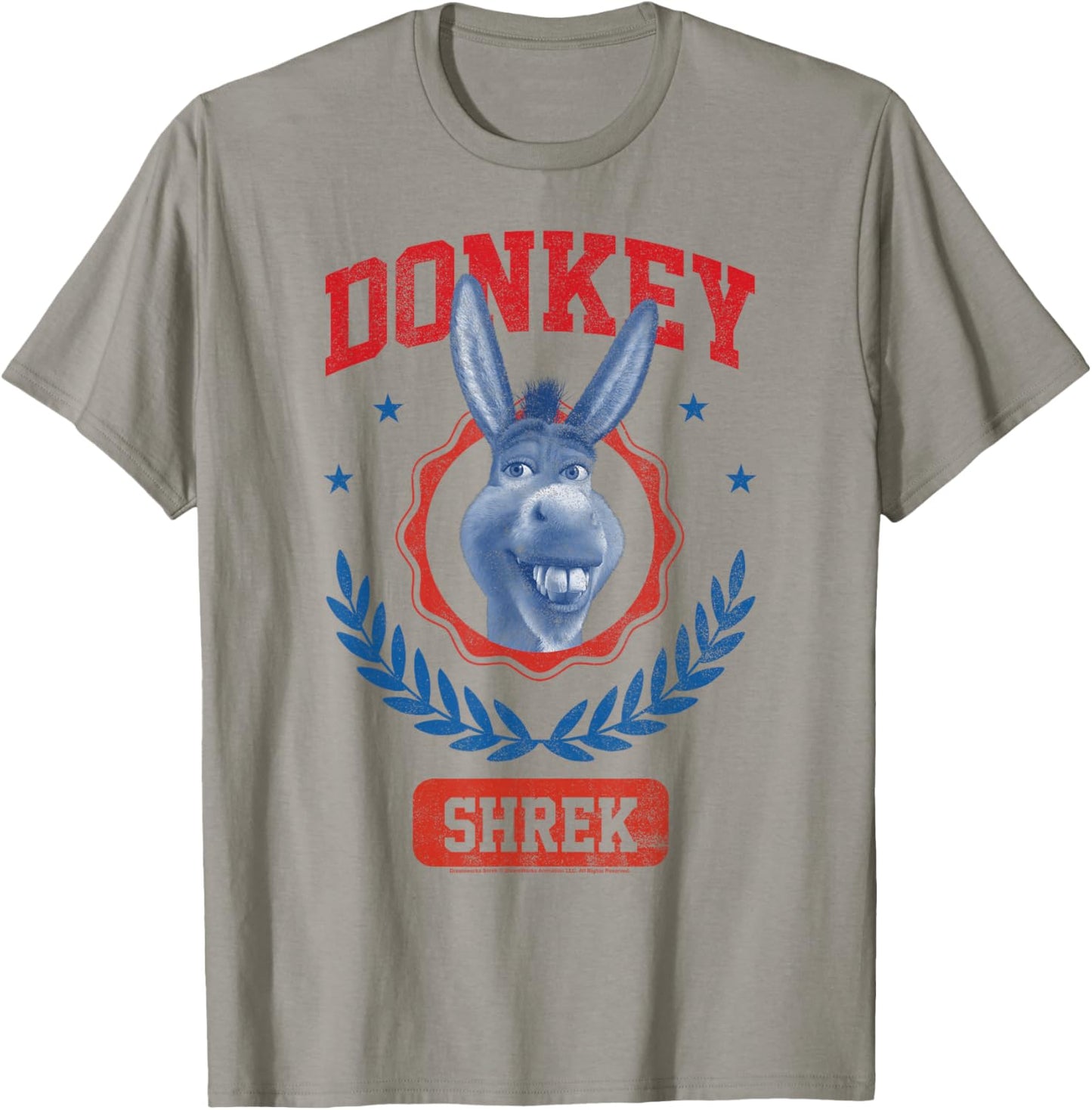 Shrek 4th of July Donkey Collegiate Poster T-Shirt - T-Shirt | Sand