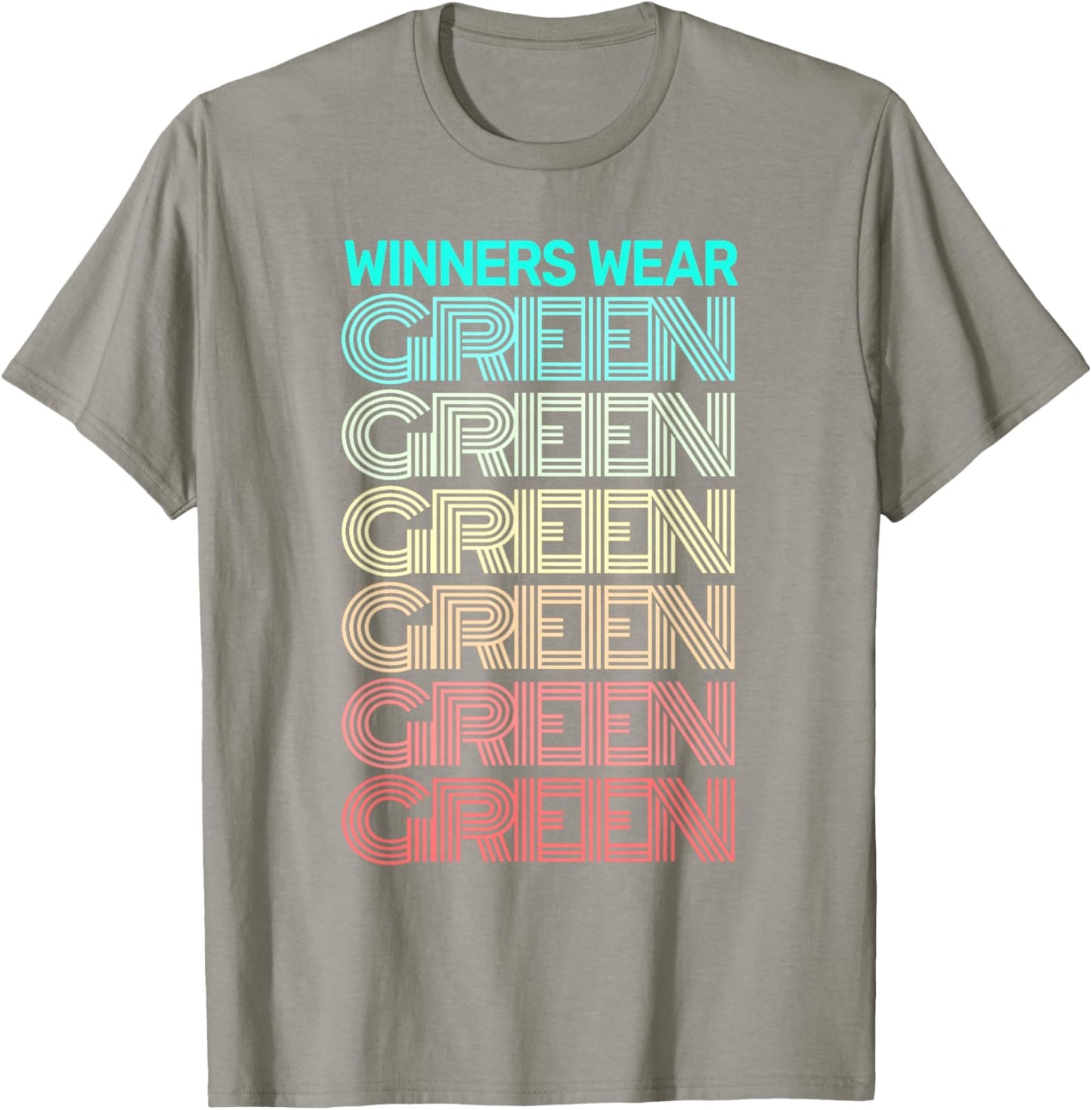 Retro WINNERS WEAR GREEN Team Color War Game Summer Camp T-Shirt - T-Shirt | Sand