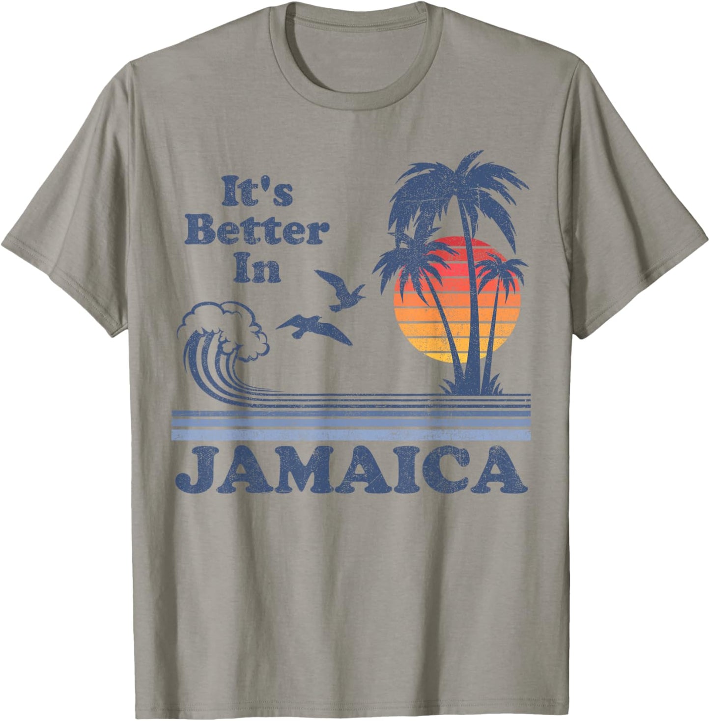 It's Better In Jamaica Jamaican Beach Retro Vintage 80's 70s T-Shirt - T-Shirt | Sand