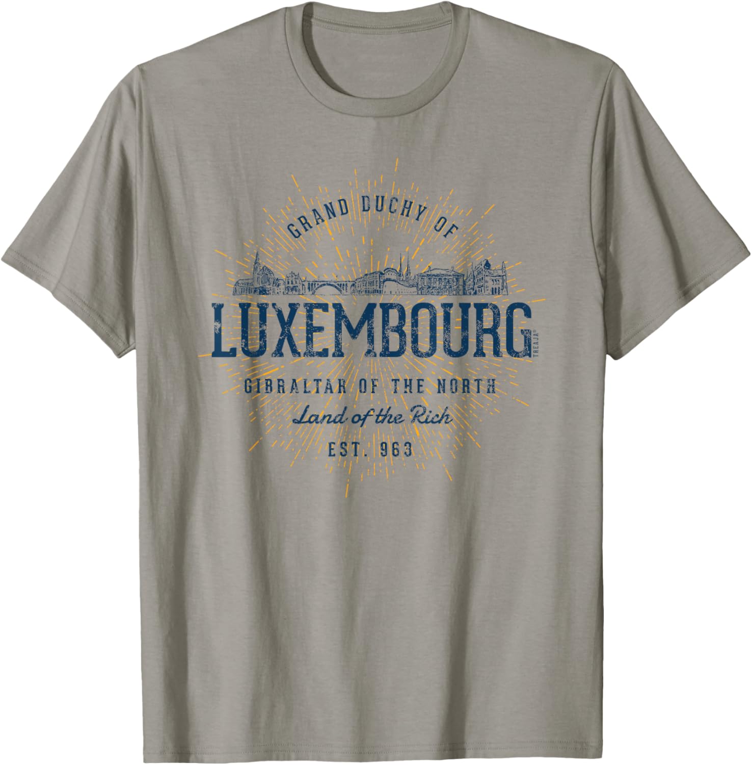 Vintage Luxembourg Retro T-Shirt - T-Shirt | Sand