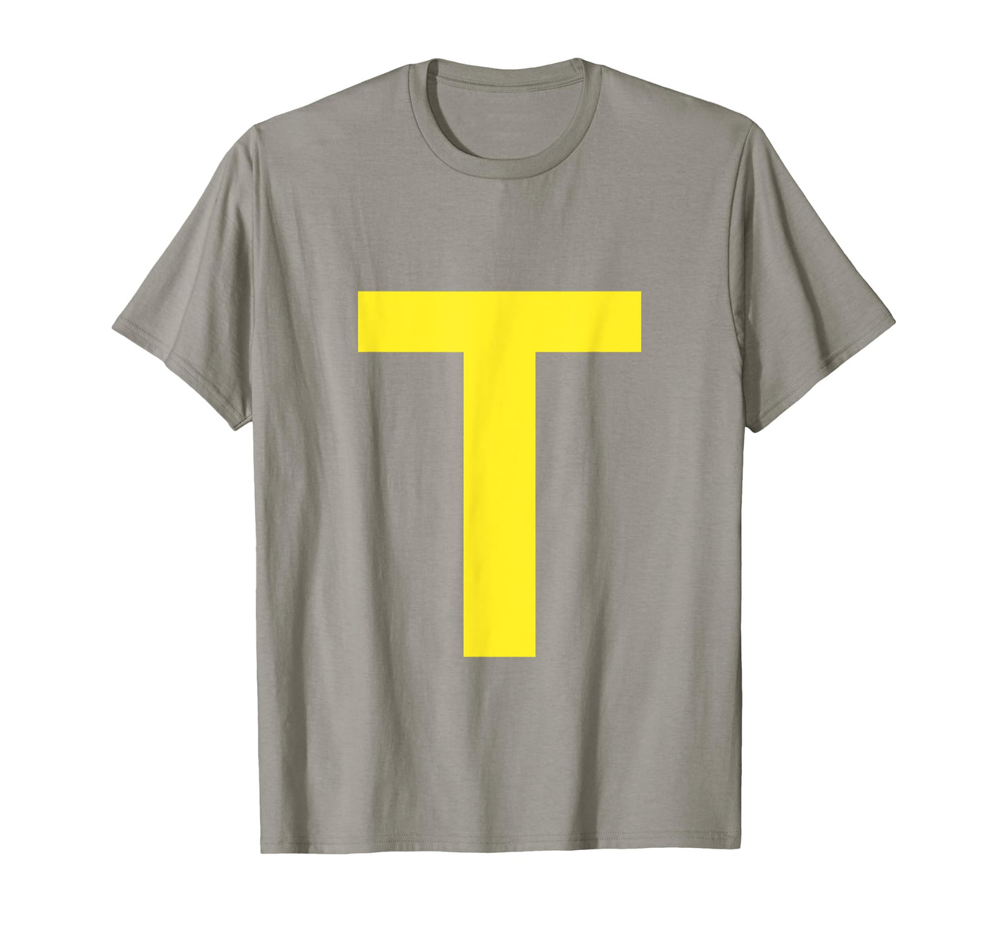 Letter T in Yellow on Green Costume Halloween Party T-Shirt