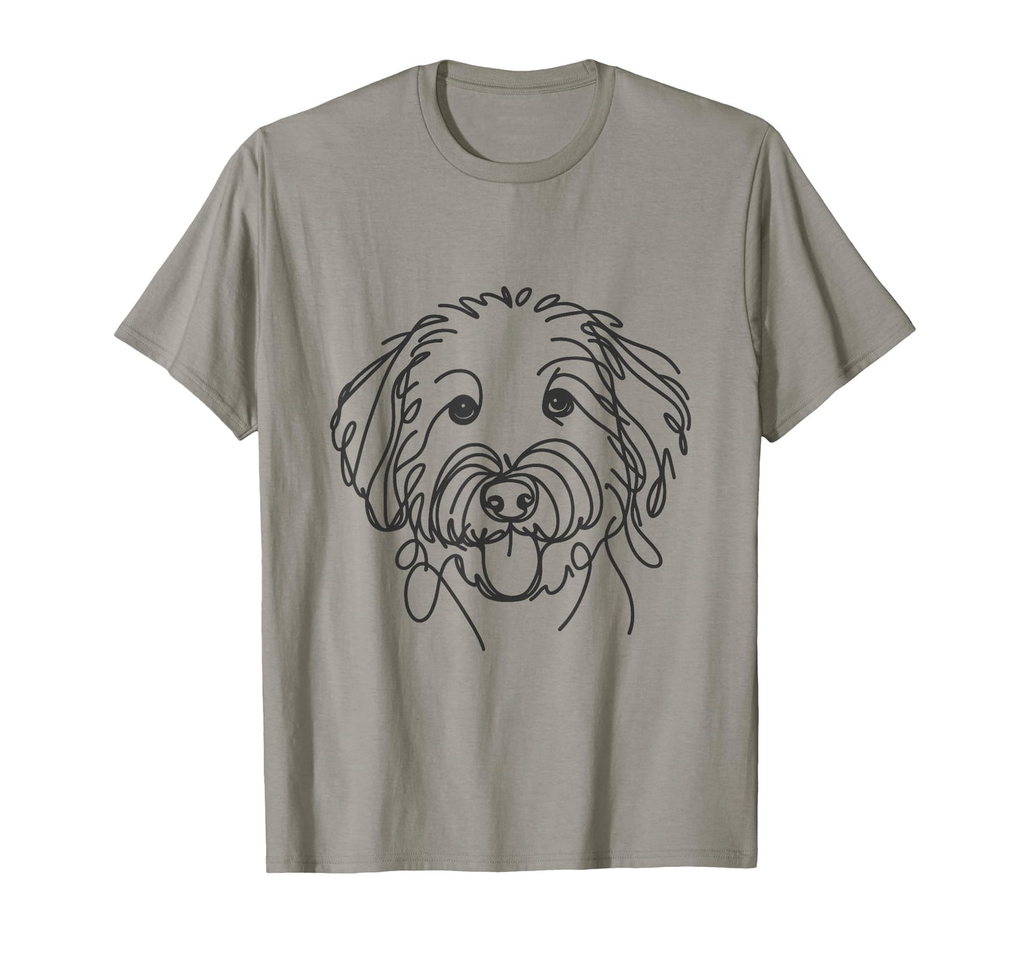 Line Art Dad Mom Dog - Aussiedoodle T-Shirt for Men Women