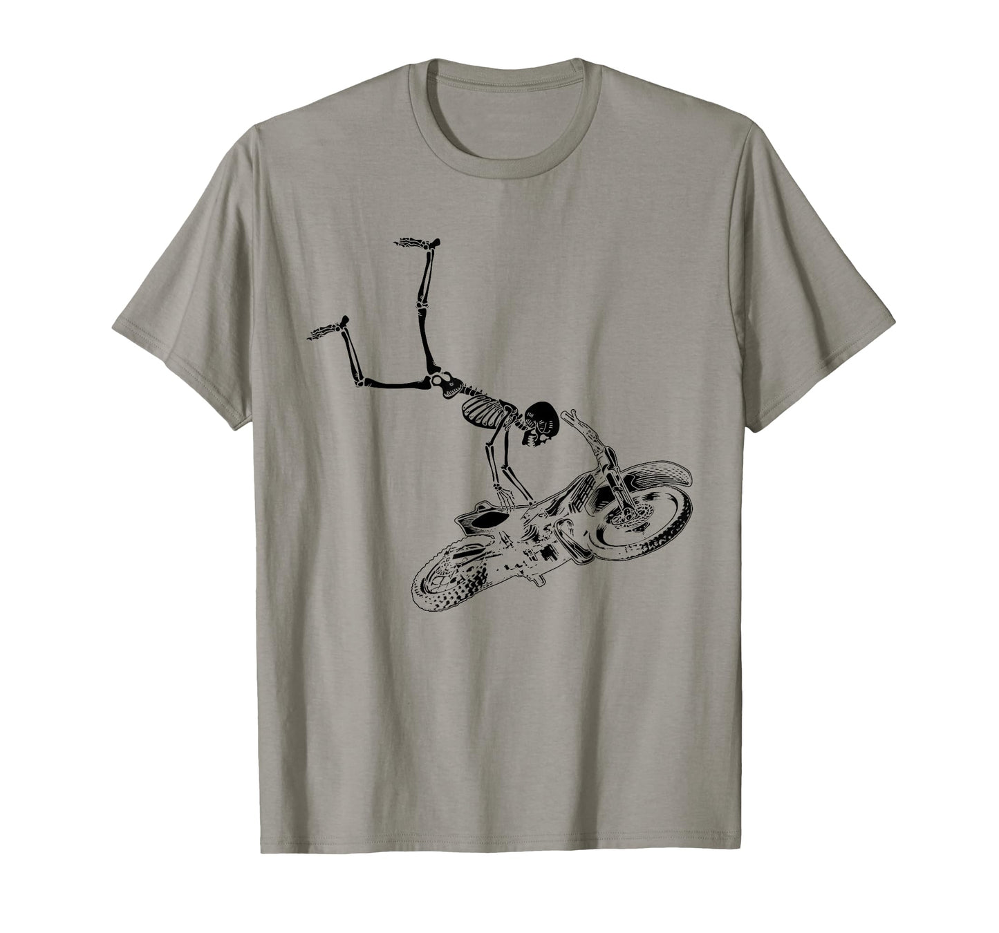 Skeleton riding dirt bike motocross biking T-Shirt
