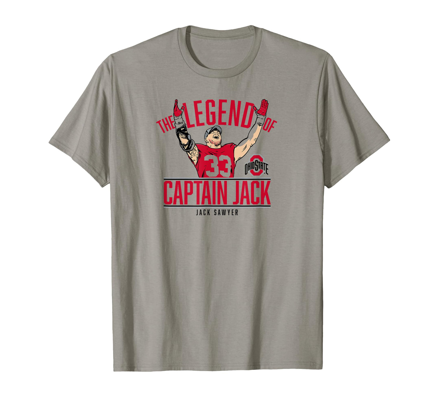 Jack Sawyer - Legend of Captain Jack - Ohio State Football T-Shirt