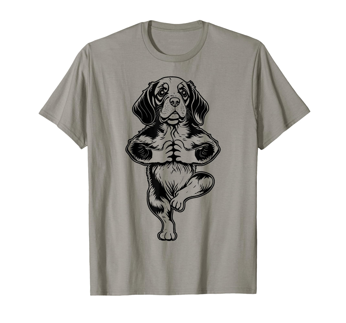 Beagle Yoga Puppy Dog Funny Dogs Tree Pose Vrikshasana T-Shirt