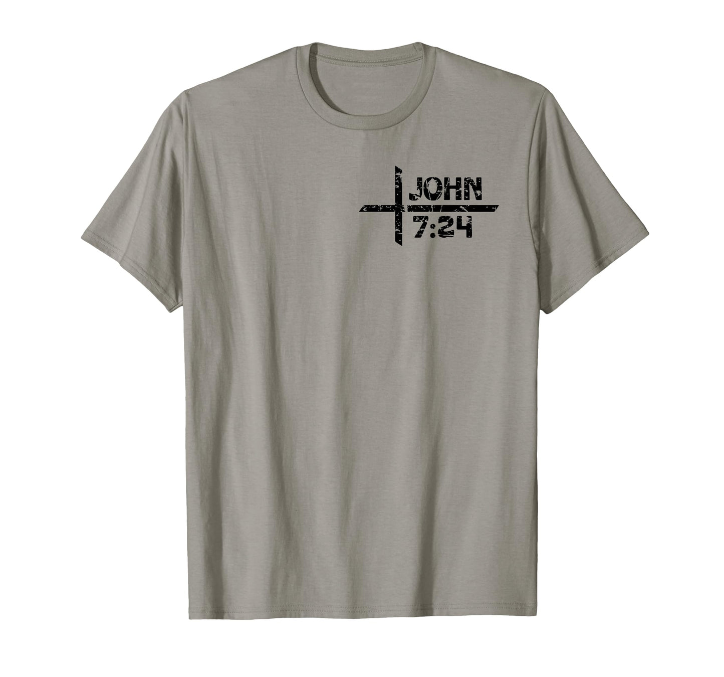 Christian and Tattooed John 7:24 Cross Bible Verse 2 Sides T-Shirt