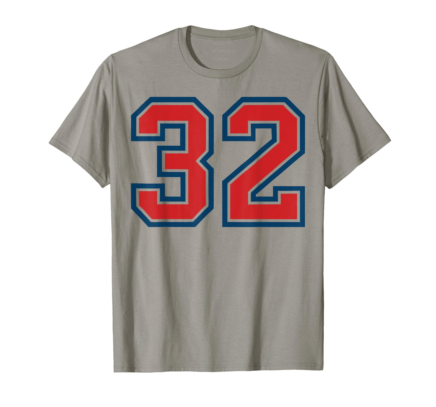 Red and Blue Sports Number 32 Jersey Uniform Player Fan T-Shirt