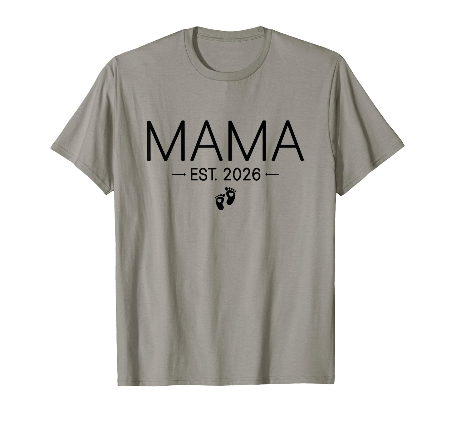 Mama Est 2026 New Dad and Mom Matching Mama to Be 2026 T-Shirt