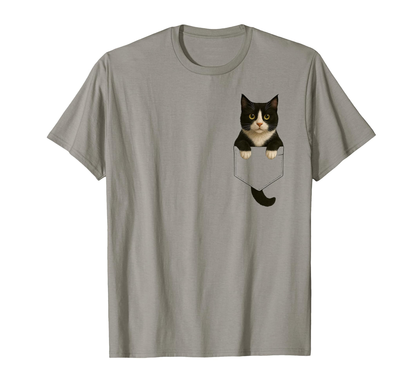 Funny Black White Tuxedo Cat Feline Lover Women Men Adults T-Shirt