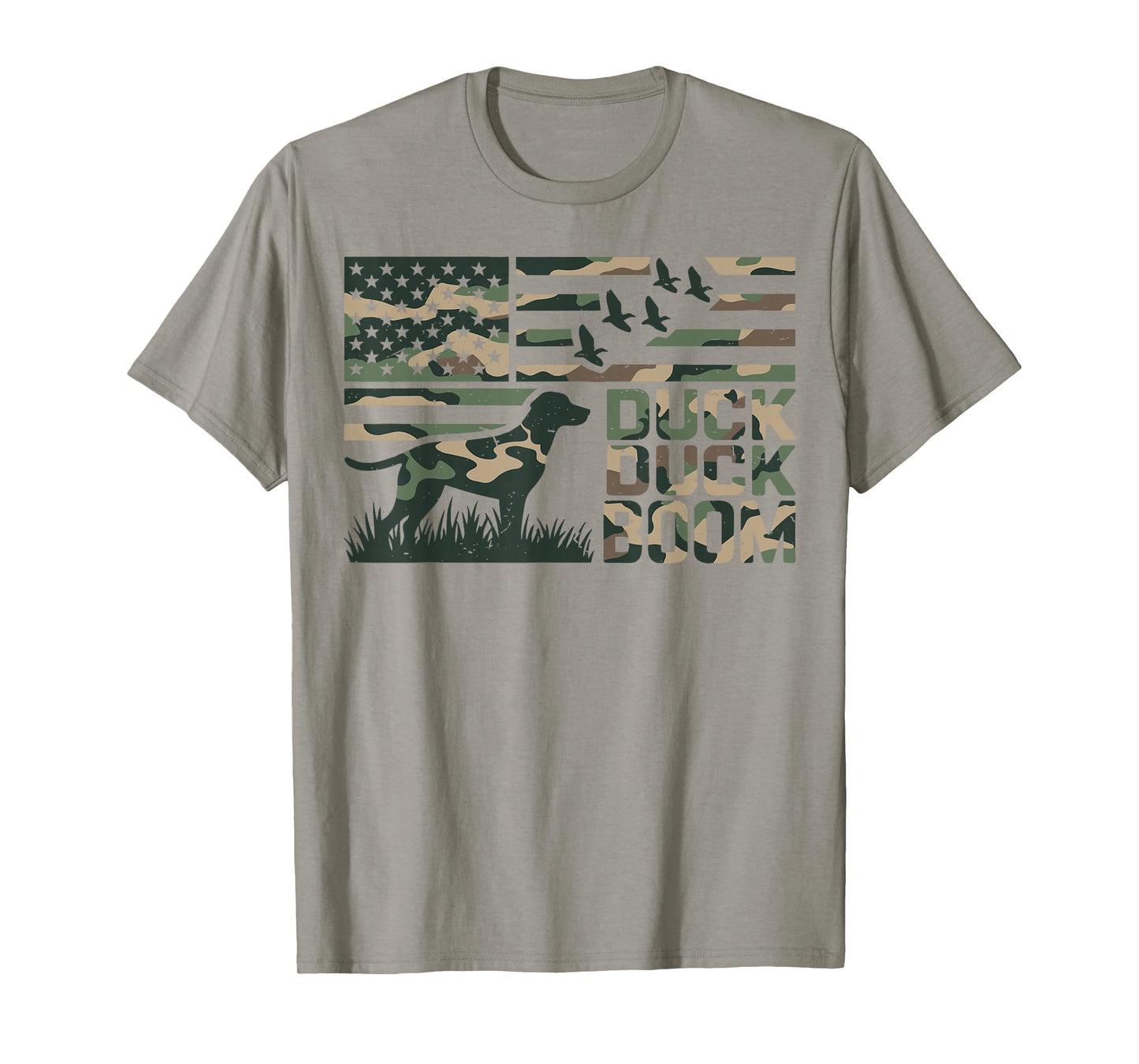 Youth Camo Mallard Duck Boom Hunting Season Camouflage Funny T-Shirt