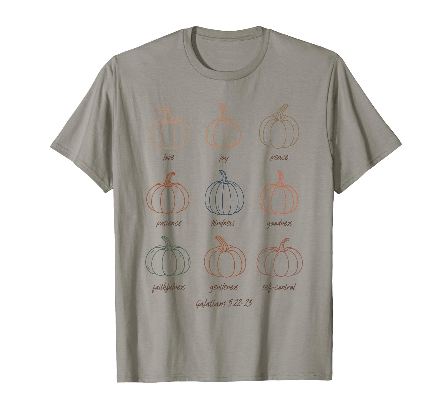 Christian Pumpkin Galatians 5:22-23 Fruits of The Spirit T-Shirt