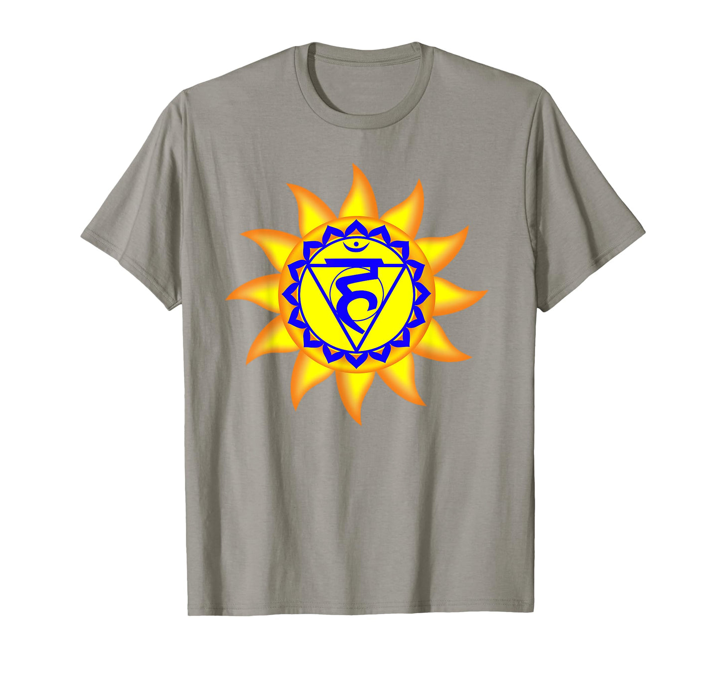 Big Yellow Sun with Vishuddha Chakra Yoga Tshirt T-Shirt