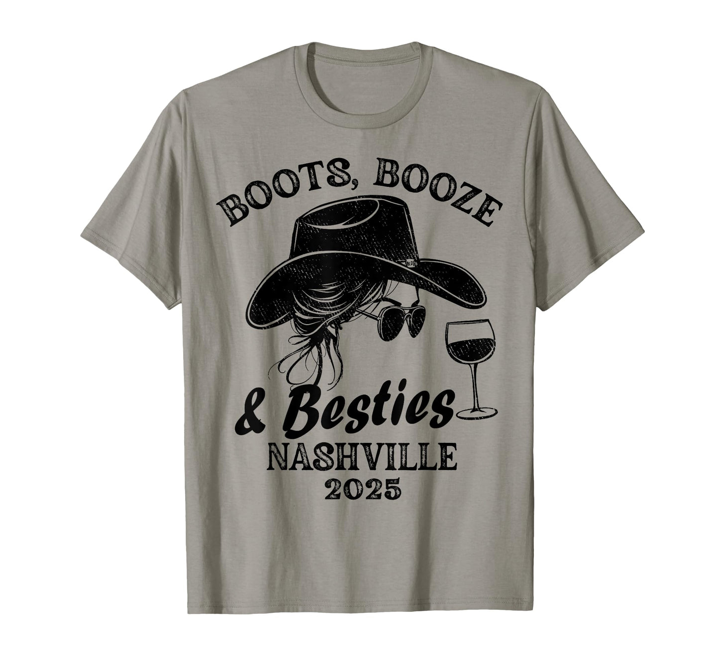 Girls Trip Nashville 2025 Weekend Boots Booze & Besties T-Shirt