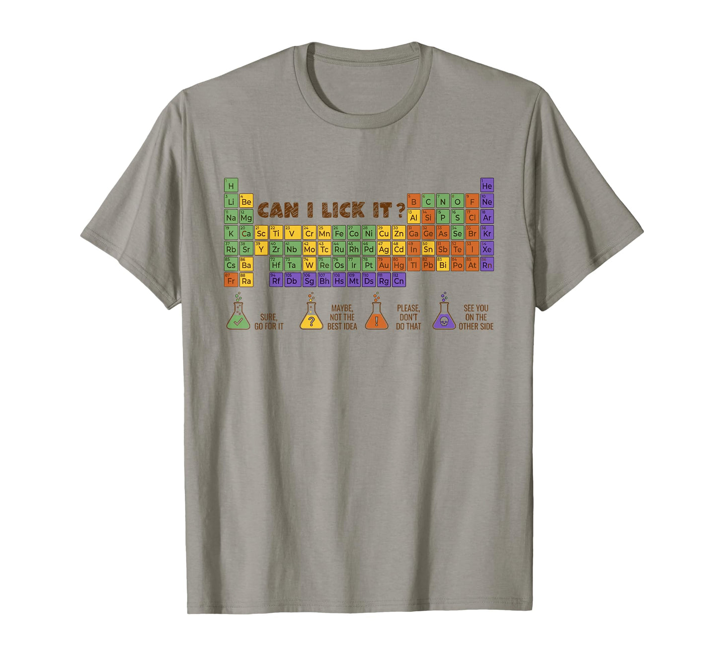 Can I Lick It Chemistry Periodic Table of Elements Science T-Shirt