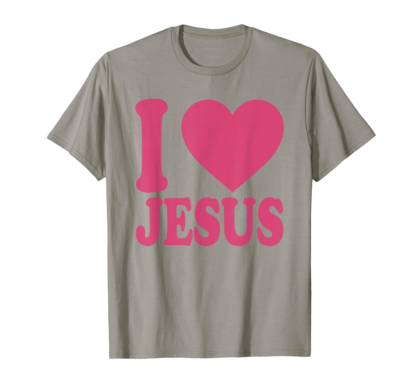 I Love Jesus | Cute Heart Christian Christ Followers Pink T-Shirt
