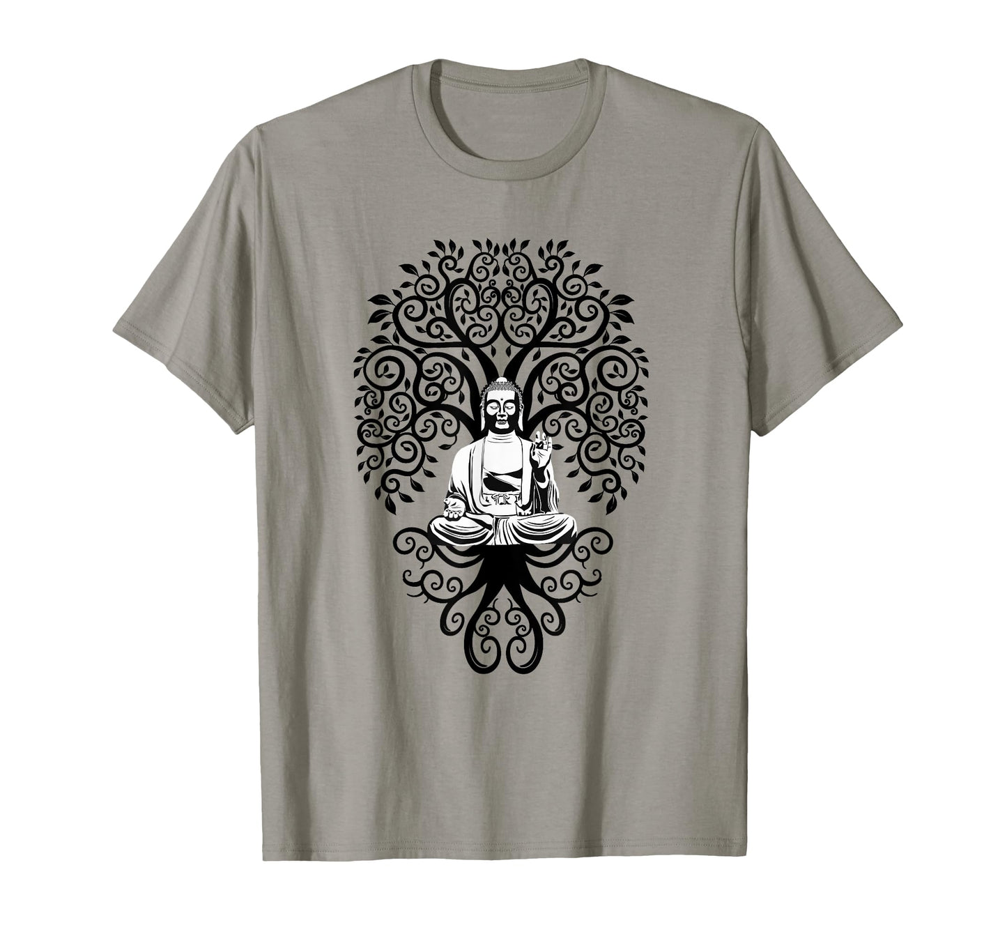 Bodhi Tree with Meditating Buddha Yoga Tshirt T-Shirt