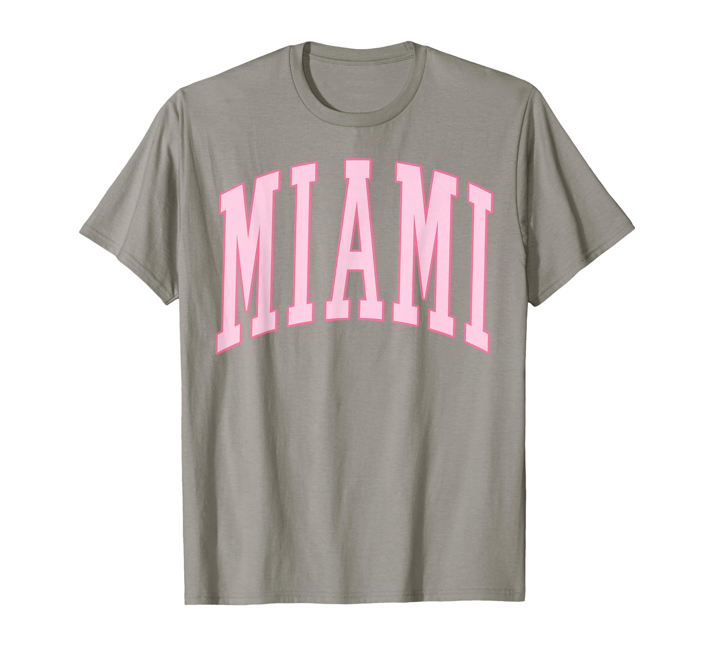 Miami Vintage Preppy Varsity Pink Sports T-Shirt