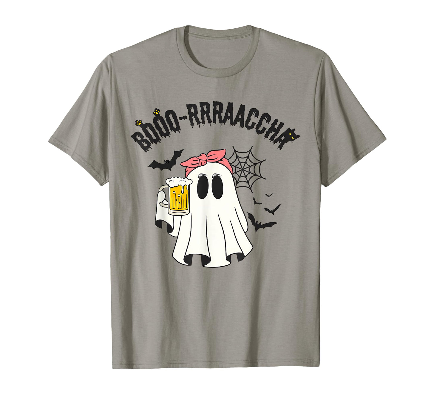 Boo-racha Funny Halloween Ghost Beer Design Borracha Funny T-Shirt