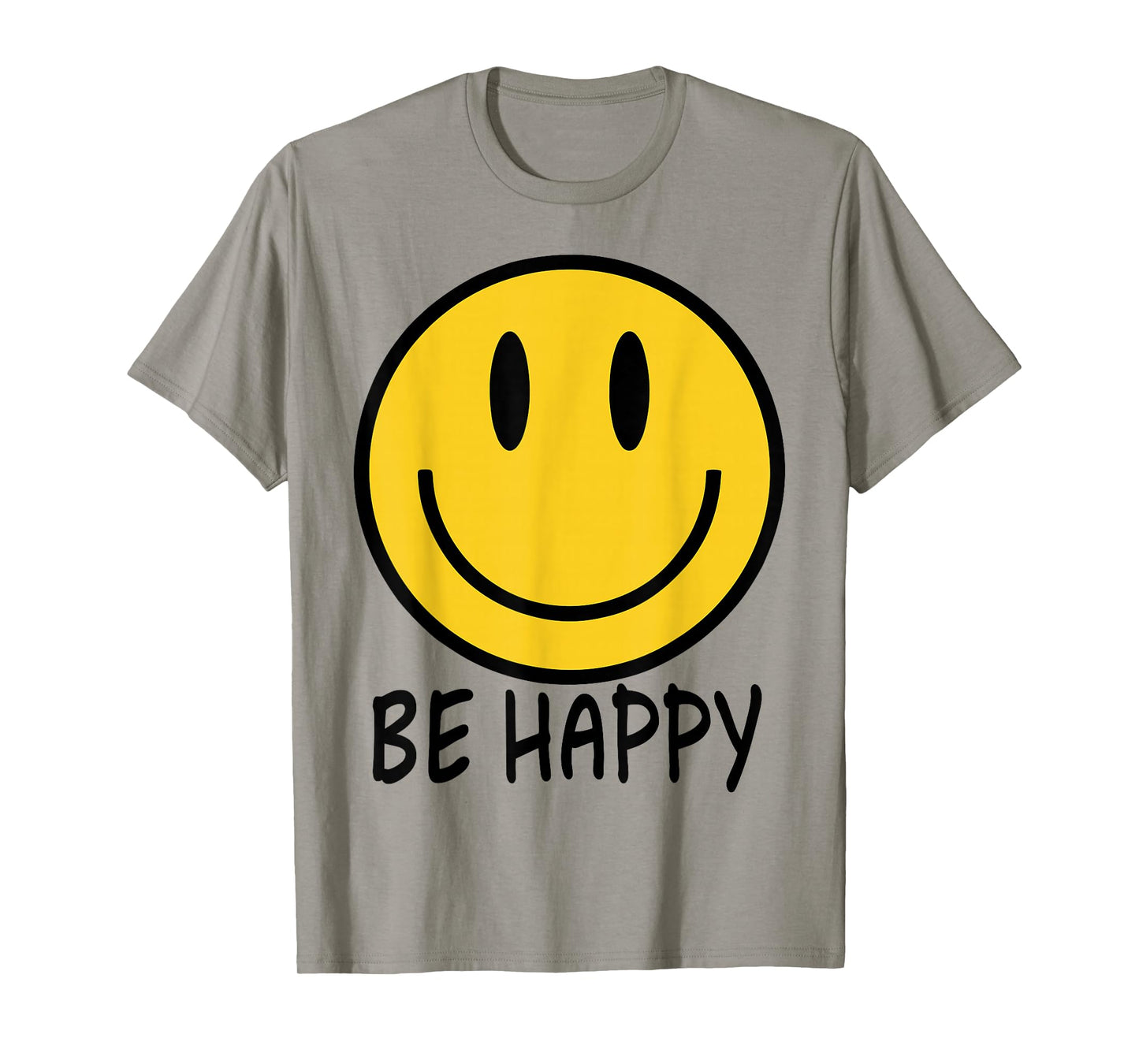 Be Happy 70s 80s Yellow Smile Face Happy Smiling Face Kids T-Shirt