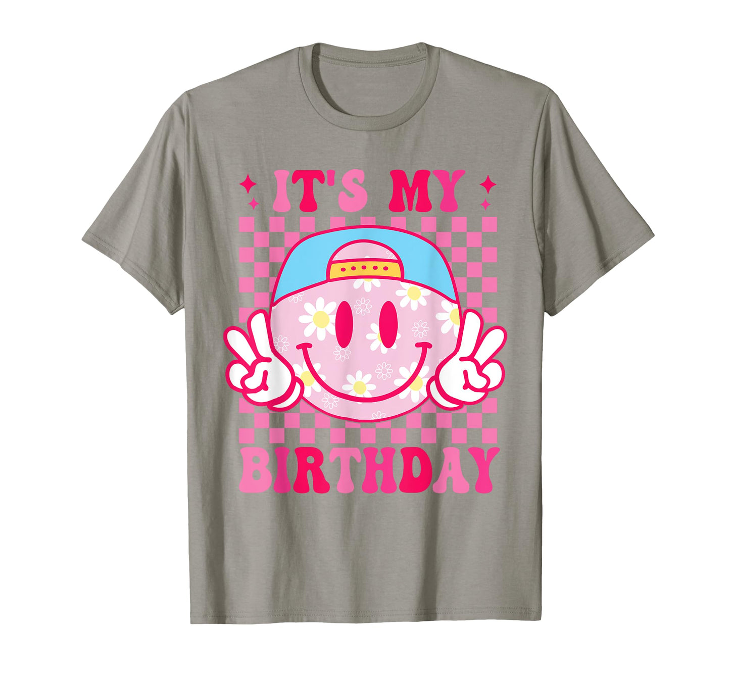 Groovy It's My Birthday Women Teens Girls Kids Bday Party T-Shirt