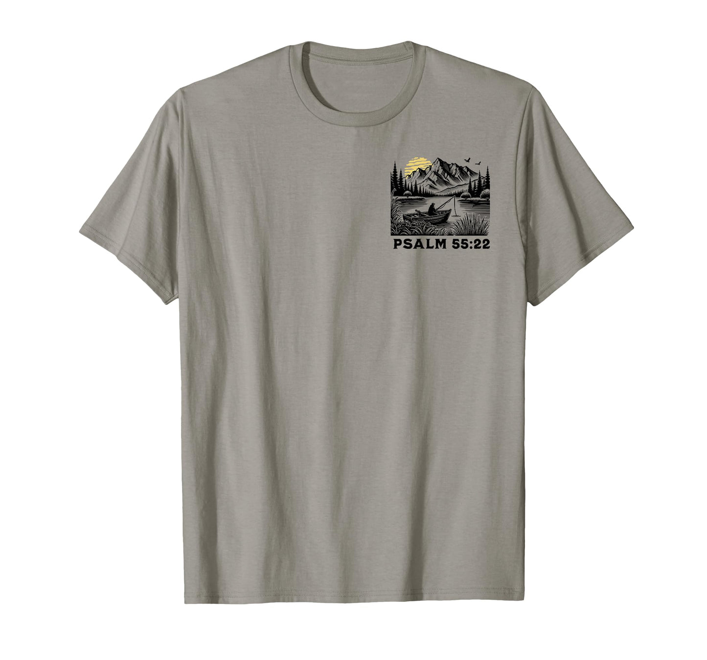 [2 Sided] Cast Your Cares On The Lord, Christian Fisherman T-Shirt
