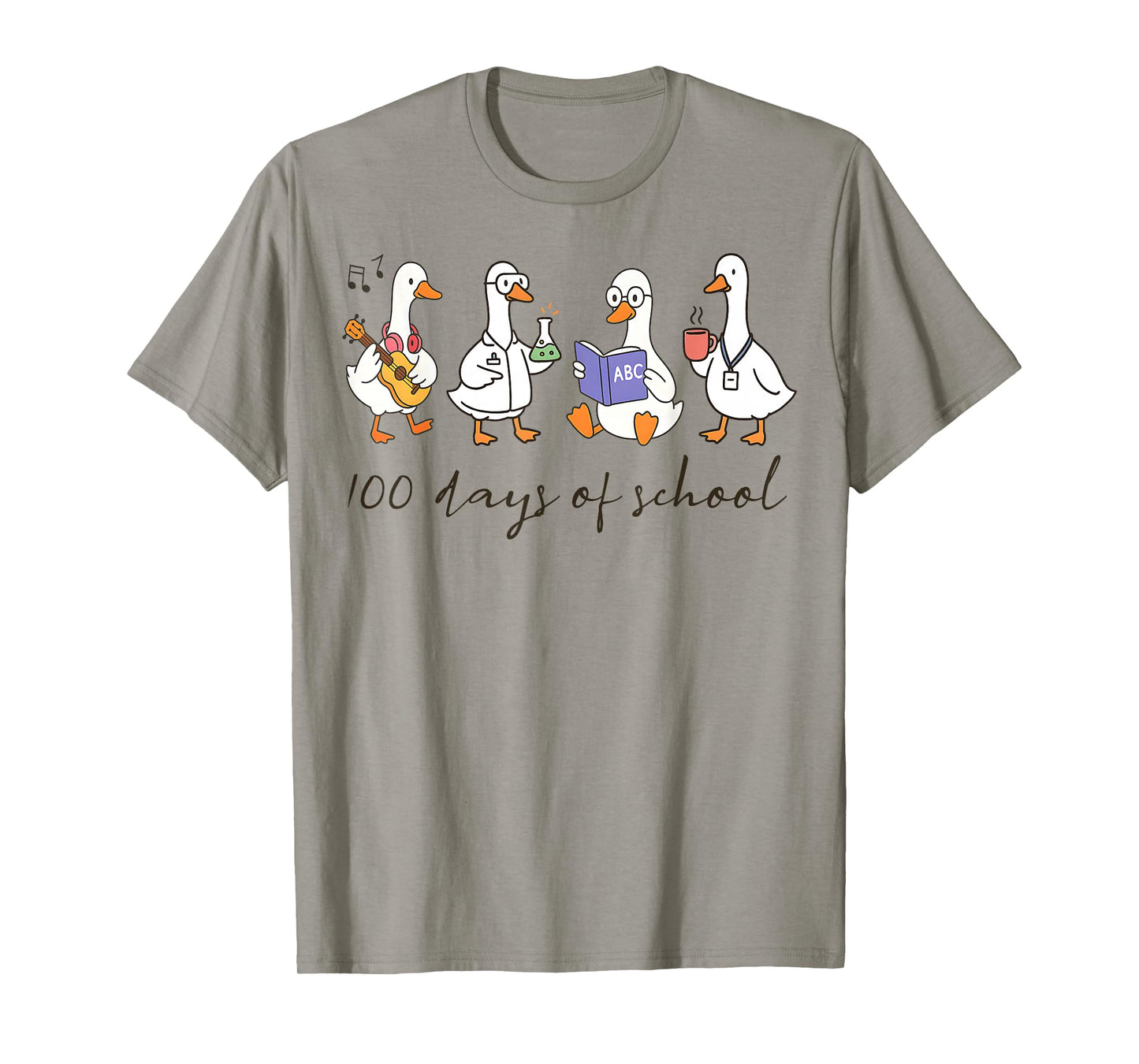 100 Days of School Goose 100th Day of School Boys Girls Kids T-Shirt